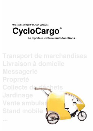 Triporteur livraison de marchandises