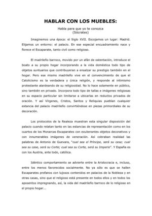 Hablar con los Muebles actualización 25 de Mayo 2010