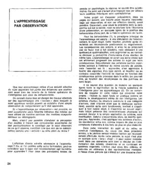 "L'apprentissage par observation", par Fayda Winnykamen, Revue Francaise de Pédagogie N° 59 - avril - mai - juin 1982