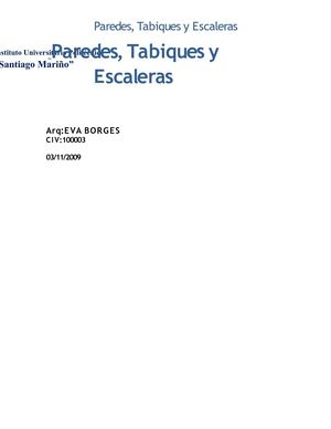 PARADES,TABIQUES Y ESCALERAS