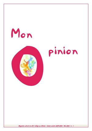 Magazine culturel Chênaie : Mon opinion