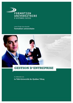 Brochure gestion d'entreprise