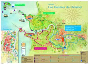 Carte des sentiers de l'Arsenal