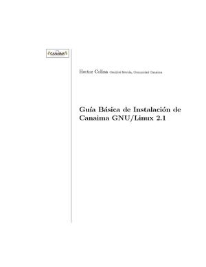 Guía Básica de Instalación del Canaima GNU/Linux 2.1