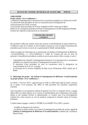 délibération conseil municipal - Juin 2009