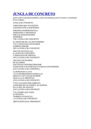 JUNGLA DE CONCRETO