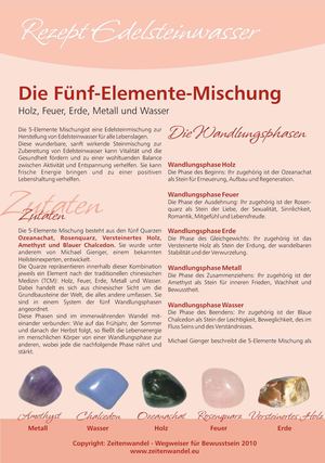 Edle Steine für Ihr Wasser - Herstellung von Edelsteinwasser