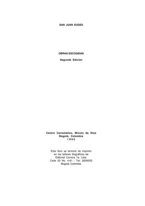Obras Escogidas-San Juan Eudes