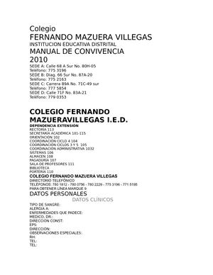 manual de convivencia 2010