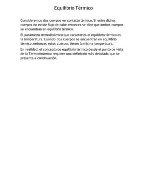 Equilibrio Termico