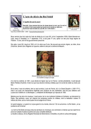 L'égalité devant la mort
