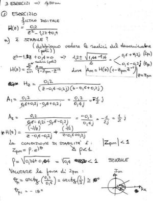 esercizi esame teoria dei segnali