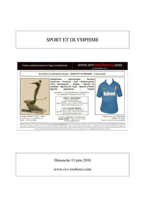 VENTE SPORT ET OLYMPISME 13 JUIN 2010