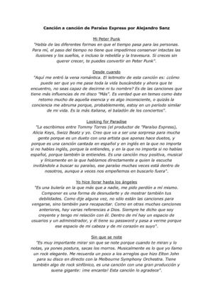 Canción a canción de Paraíso Express por Alejandro Sanz