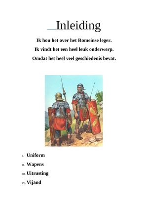 Werkstuk Flynn - Romeinse legers