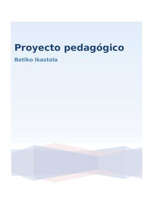 Betiko Ikastola Proyecto Educativo