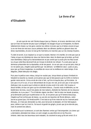 le livre d'or d'elisabeth