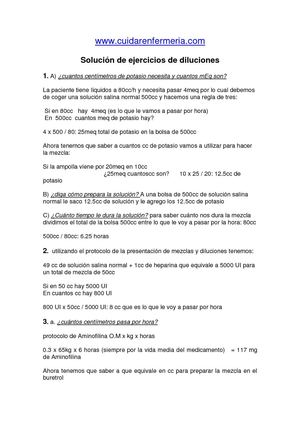 Soluciondeejerciciosdediluciones