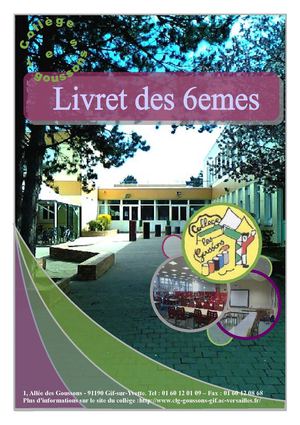 Livret d'accueil des 6èmes