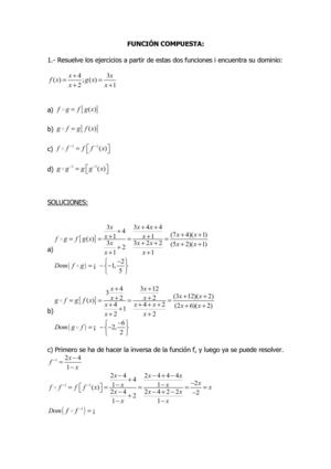 Ejercicos función compuesta