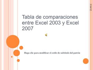 comparación de excel 2003y excel 2007