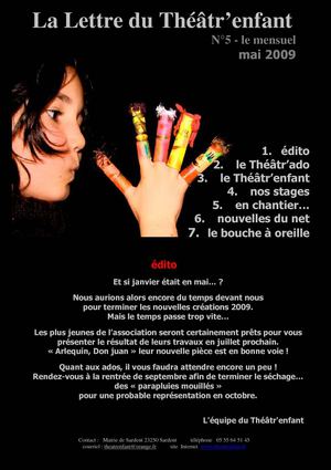 n°5 LettreThéâtr'enfant Mai 2009