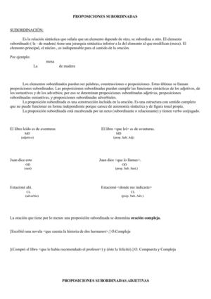 Proposiciones Subordinadas Adjetivas