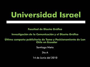 Campañas Publicitarias Tame y Lan Chile