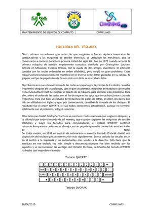 HISTORIA DEL TECLADO Y MOUSE