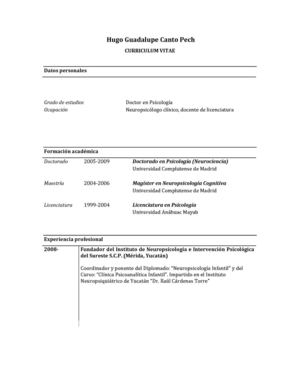 Currículo Dr. Hugo Canto 