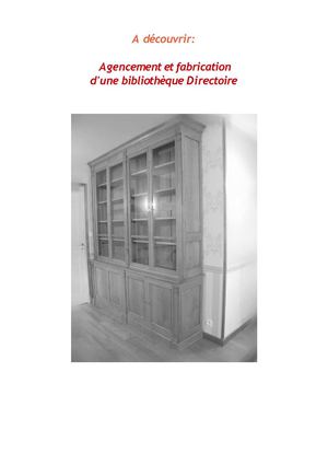 Agencement fabrication bibliothèque style Directoire