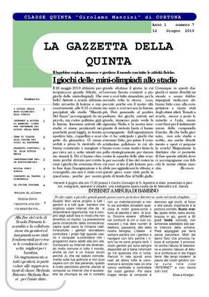Giornalino settimo numero