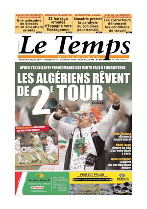 Le Temps d'Algérie www.letempsdz.com édition du 20 juin 2010
