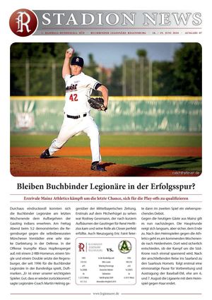 Stadionzeitung Nr. 07/2010 - Buchbinder Legionäre vs. Mainz Athletics