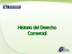 Historia del Derecho Comercial