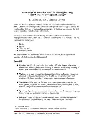 17 Foundation Skills Methodology