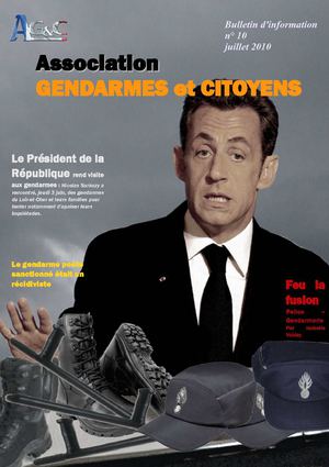 Mensuel de l'association gendarmes et citoyens n° 10 - juillet 2010 -