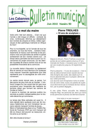 Bulletin municipal n° 50 - juin 2010