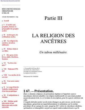 III    La religion des ancêtres, un tabou millénaire