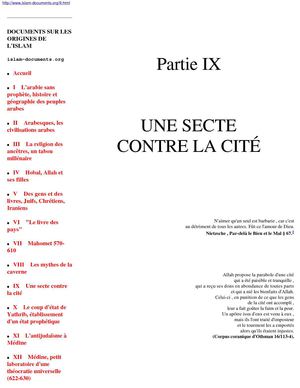 IX UNE SECTE CONTRE LA CITÉ