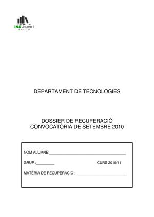 DOSSIER DE RECUPERACIO 1ESO