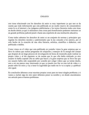 ensayo derechos de autor