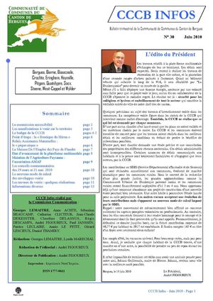 CCCB INFOS N°30. JUIN 2010.