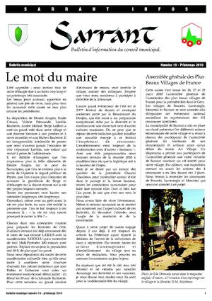 Bulletin municipal Sarrant - n°19