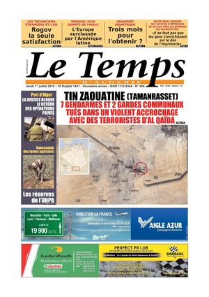 Le Temps d'Algérie www.letempsdz.com édition du 1er juillet 2010