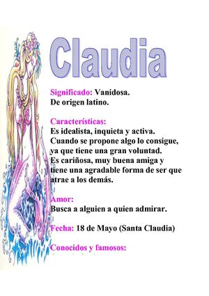 claudia