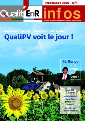 Qualit'EnR infos n°3 - septembre 2007