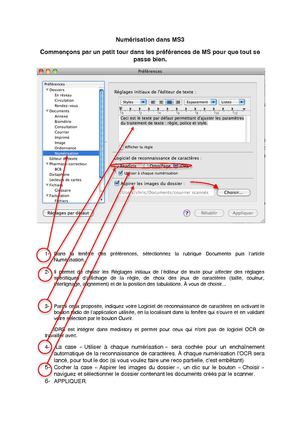 La numérisation dans MS3