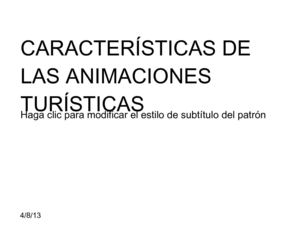 Características de las animaciones