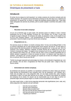 Jocs de presentació